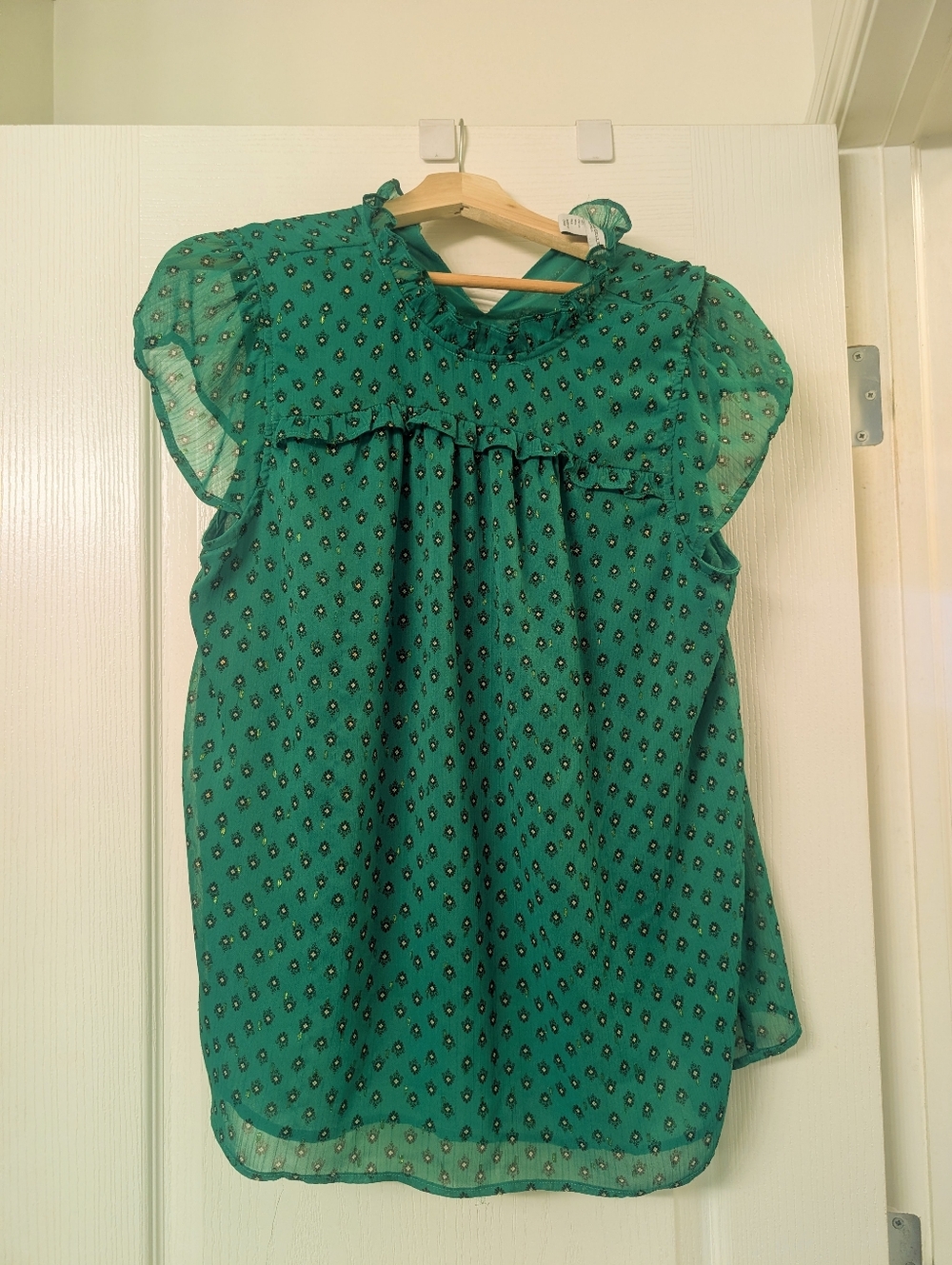 Green Patterned Carolina Belle top